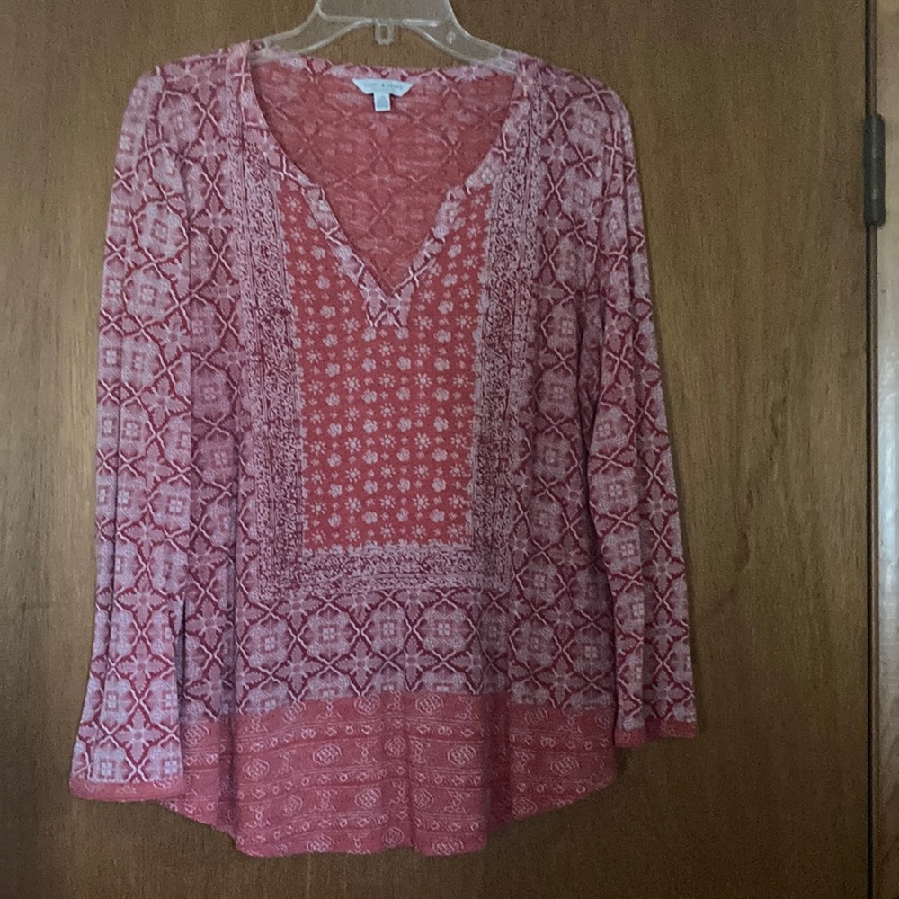 Lucky Brand V Neck T-shirt Long Sleeve